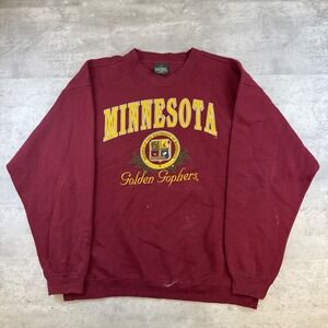 Vintage Danaggers Minnesota Golden Gophers Sweatshirt Maroon Large NCAA Crewneck